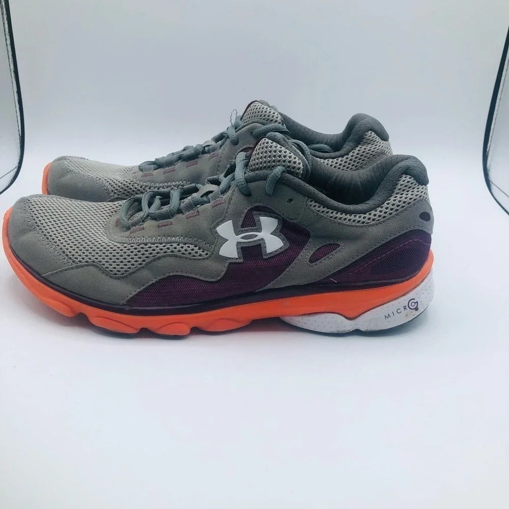 Under armor running shoes gray‎ and Orange 9.5